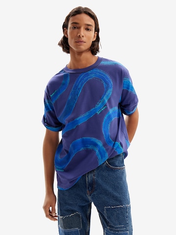 zils Desigual T-Krekls: no priekšpuses