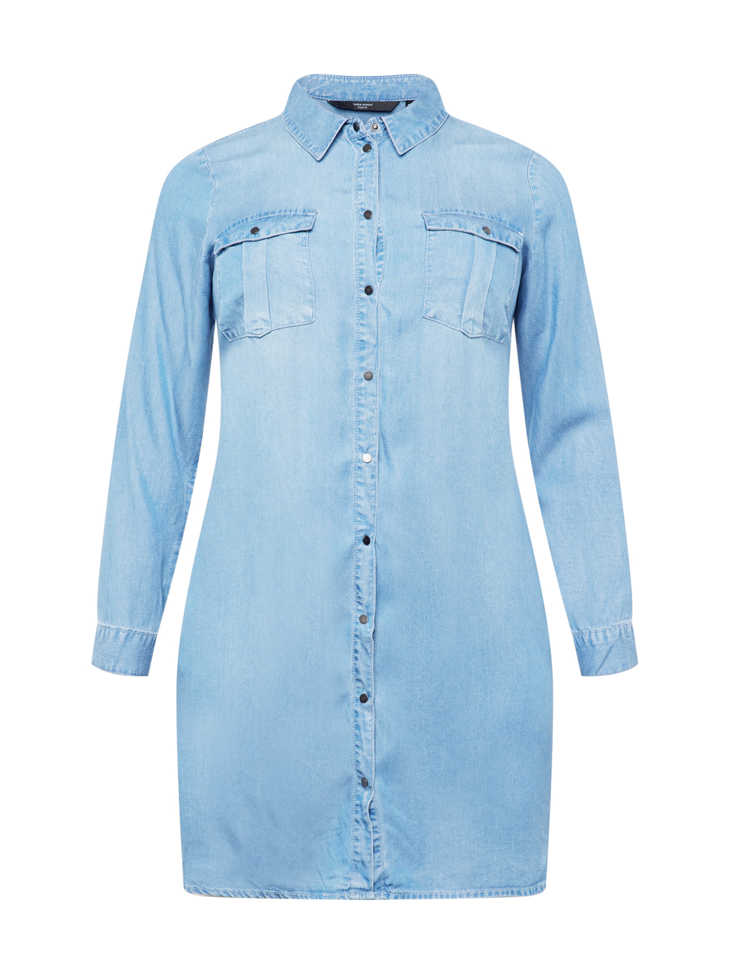 Vero Moda Curve Sukienka koszulowa &#x27;Sila&#x27; w kolorze niebieski: przód