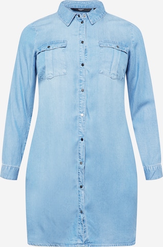 Robe-chemise 'Sila' Vero Moda Curve en bleu : devant