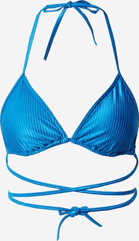 Calvin Klein Swimwear حمالة صدر مثلثة قطعة علوية من البيكيني بلون أزرق: الأمام