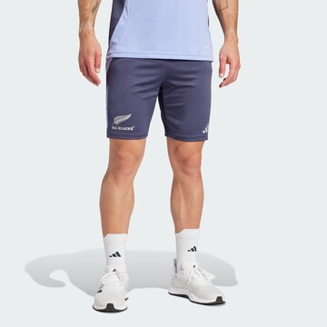 Coupe slim Pantalon de sport 'All Blacks Rugby' ADIDAS PERFORMANCE en bleu : devant