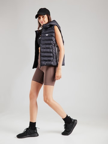 ADIDAS PERFORMANCE Skinny Workout Pants 'OPT ESS' in Brown