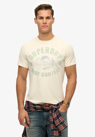 T-Shirt Superdry en jaune : devant