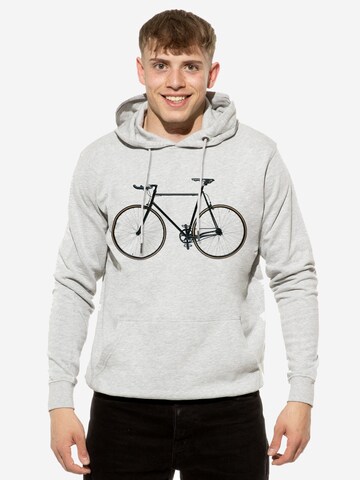 Cotton Prime Sweatshirt 'Bike - Fahrrad' in Grijs: voorkant
