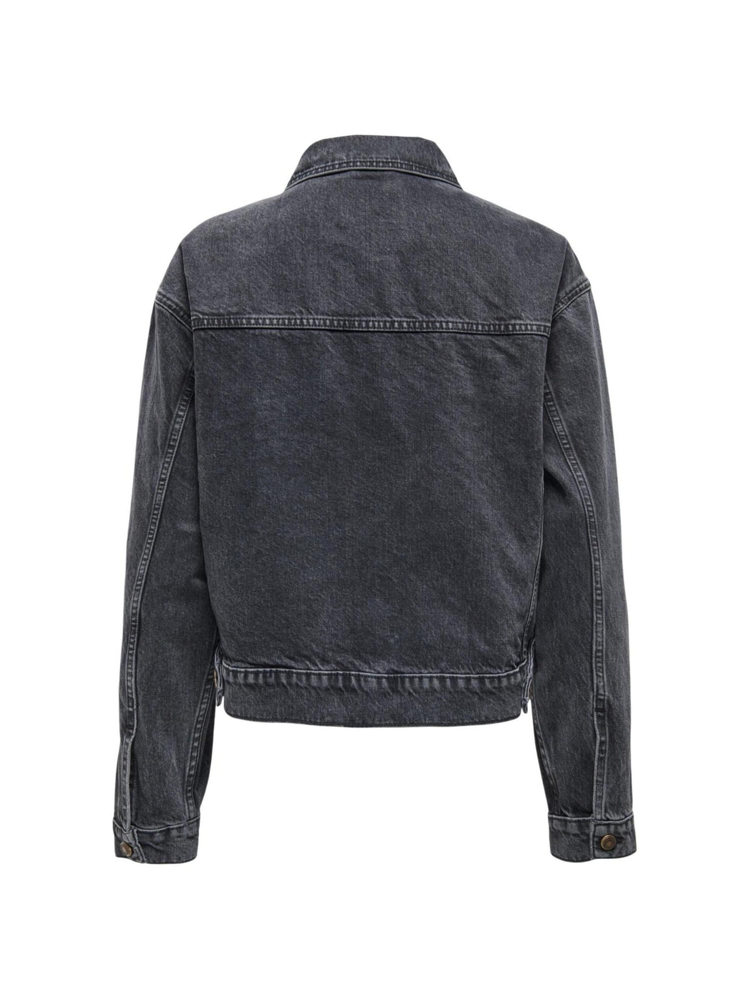 Giacca di mezza stagione 'Onlharper Ls Boxy Dnm Jkt Sik 15363548' di ONLY in nero