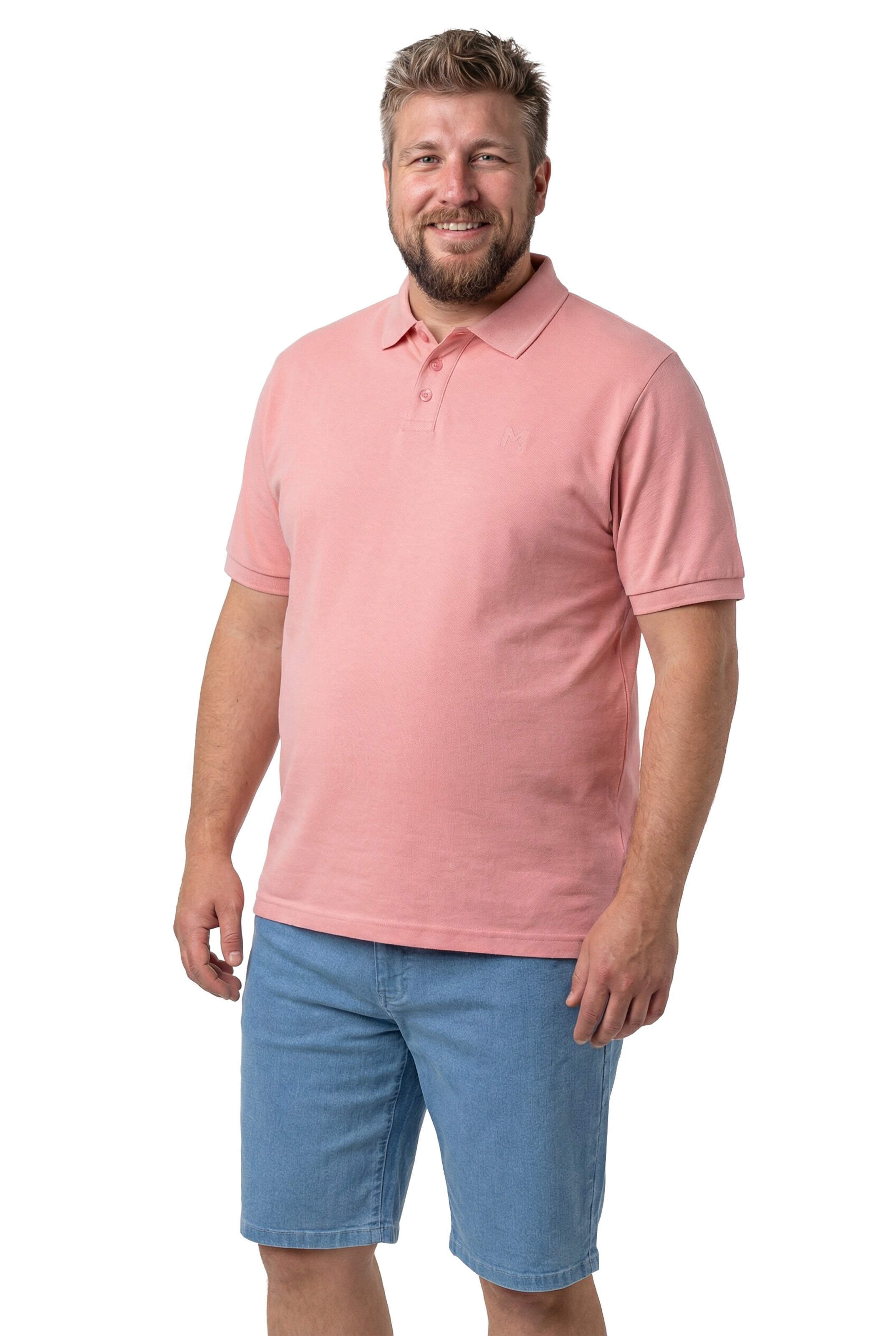 Men Plus Shirt in Pink: front