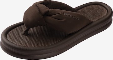 Infradito di HAVAIANAS in marrone: frontale