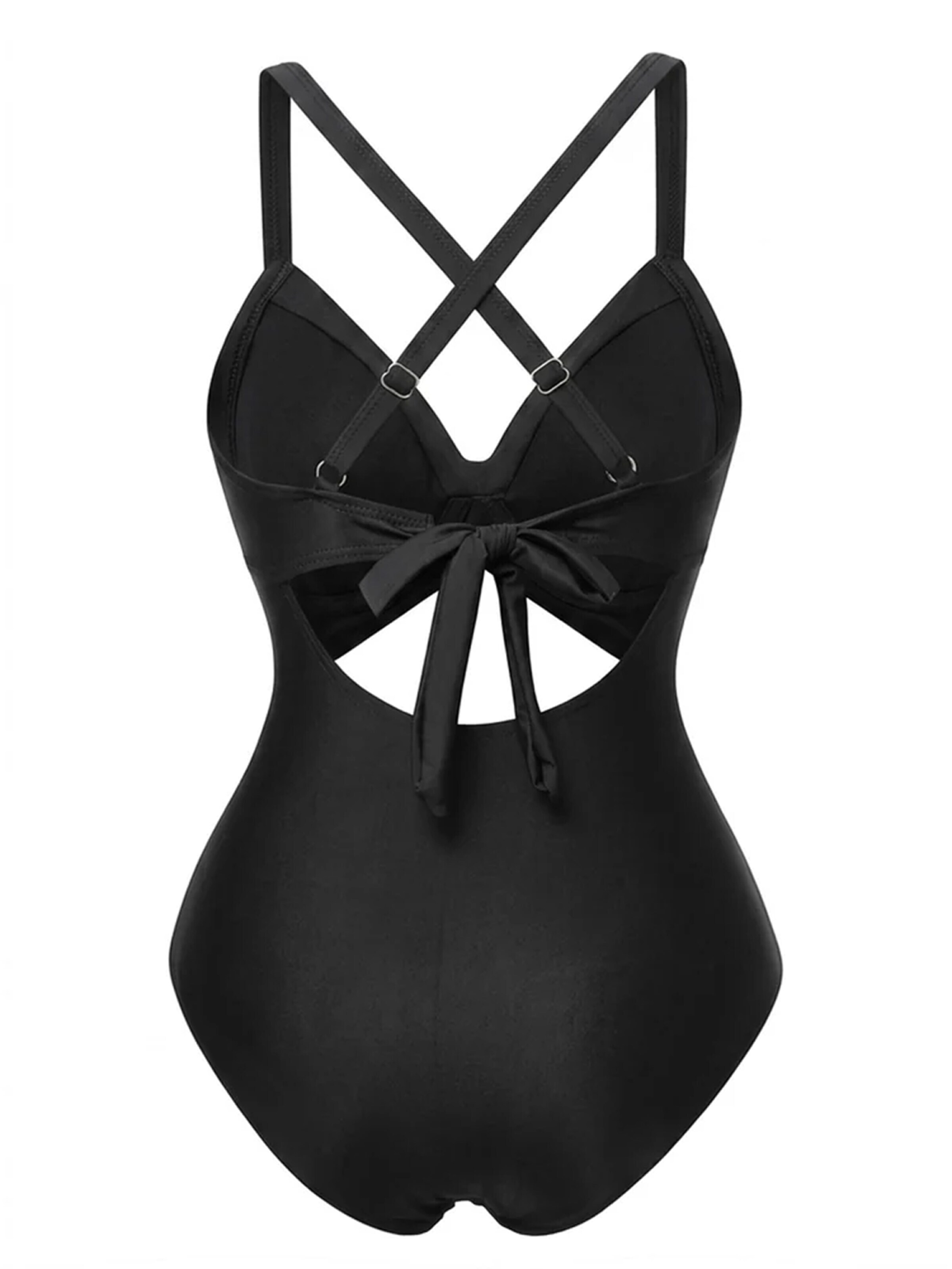 Shapetape Klassiek Shaping-badpak 'Corrigerend Badpak met Cut-Out en Open Rug' in Zwart