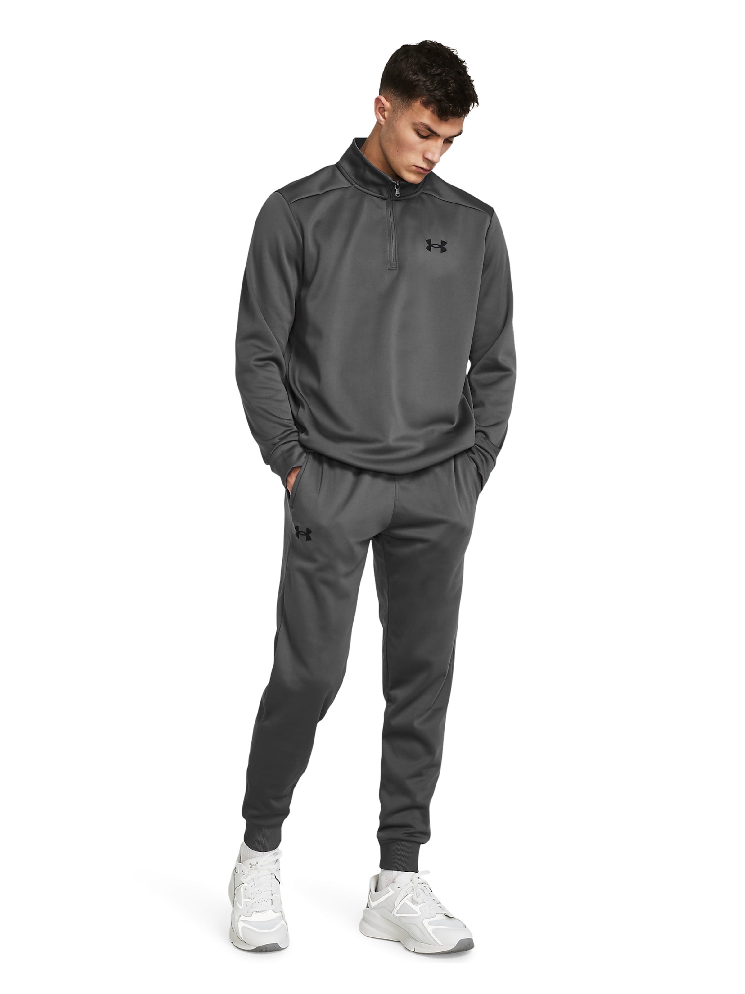 UNDER ARMOUR Tapered Sportbyxa i grå: framsida