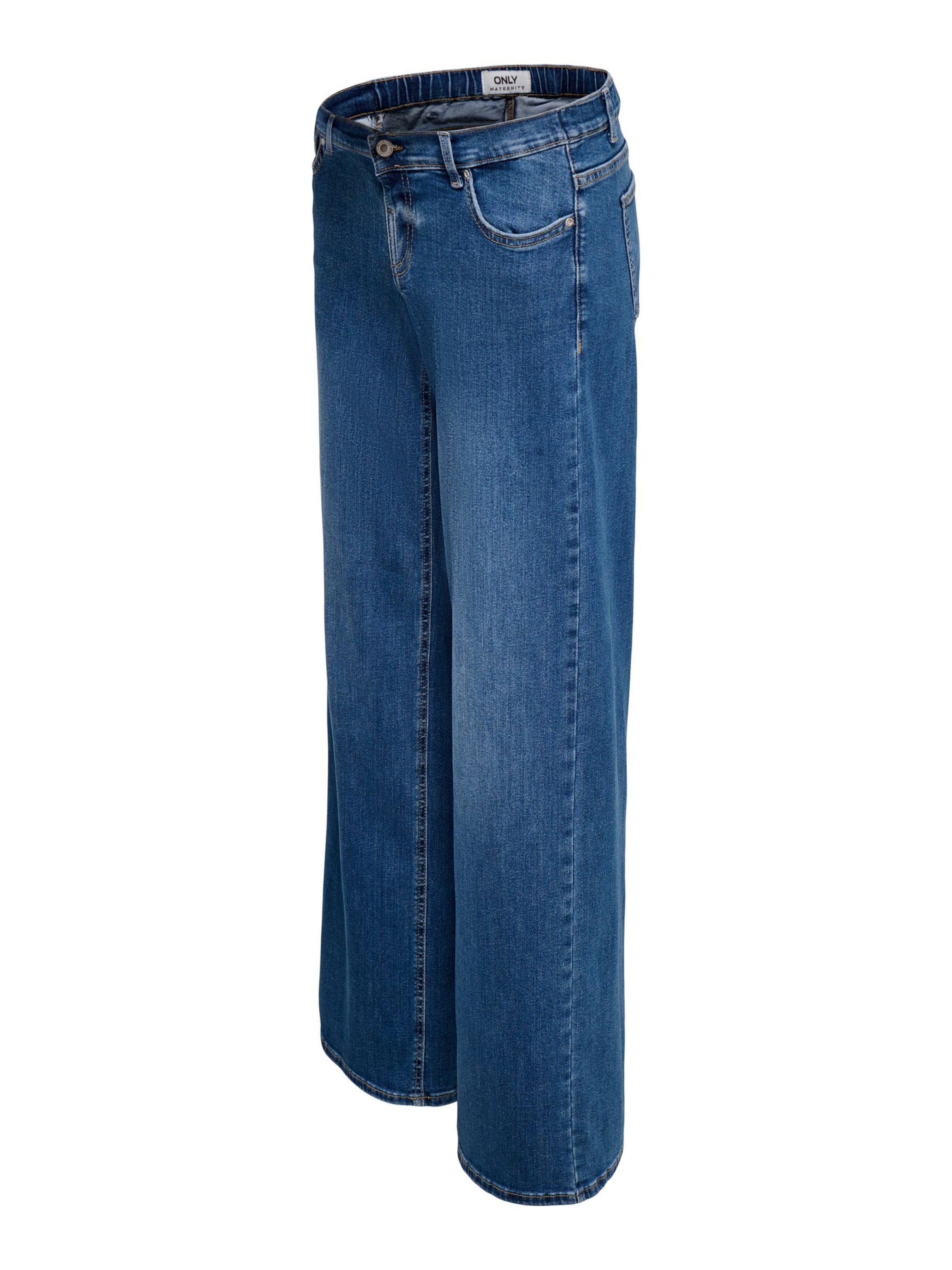 Only Maternity Wide leg Jeans 'MADISON' in Blue