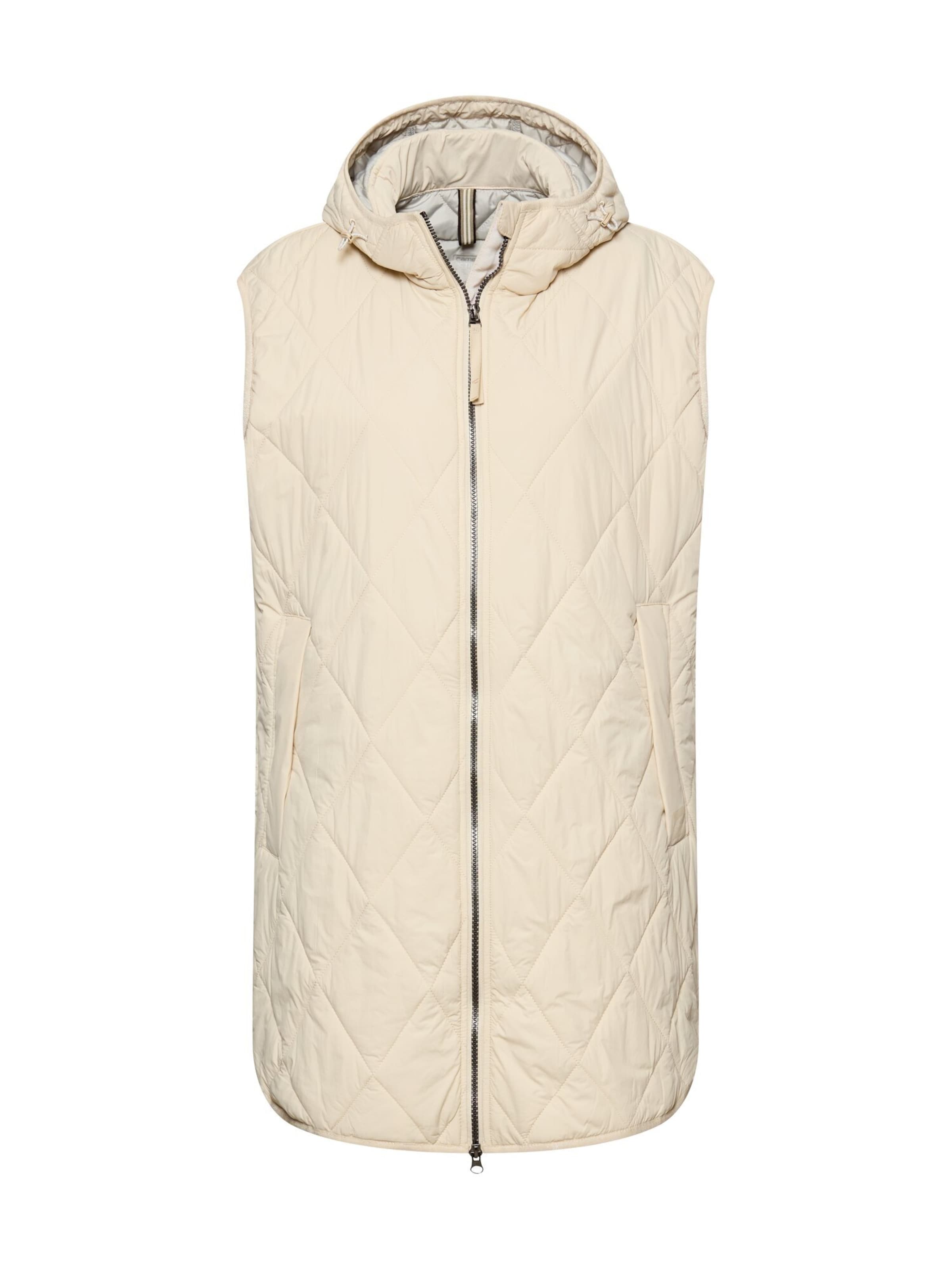 CAMEL ACTIVE Lange Weste mit Kapuze in Beige: Vorderseite