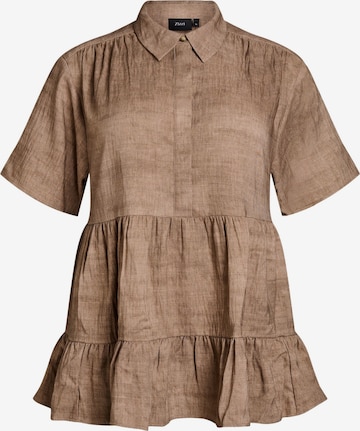 Bluză 'ESANNY' de la Zizzi pe maro: față