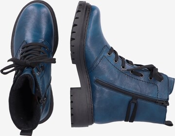 Rieker Lace-Up Ankle Boots in Blue