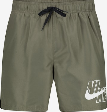 Regular Shorts de bain Nike Swim en vert : devant