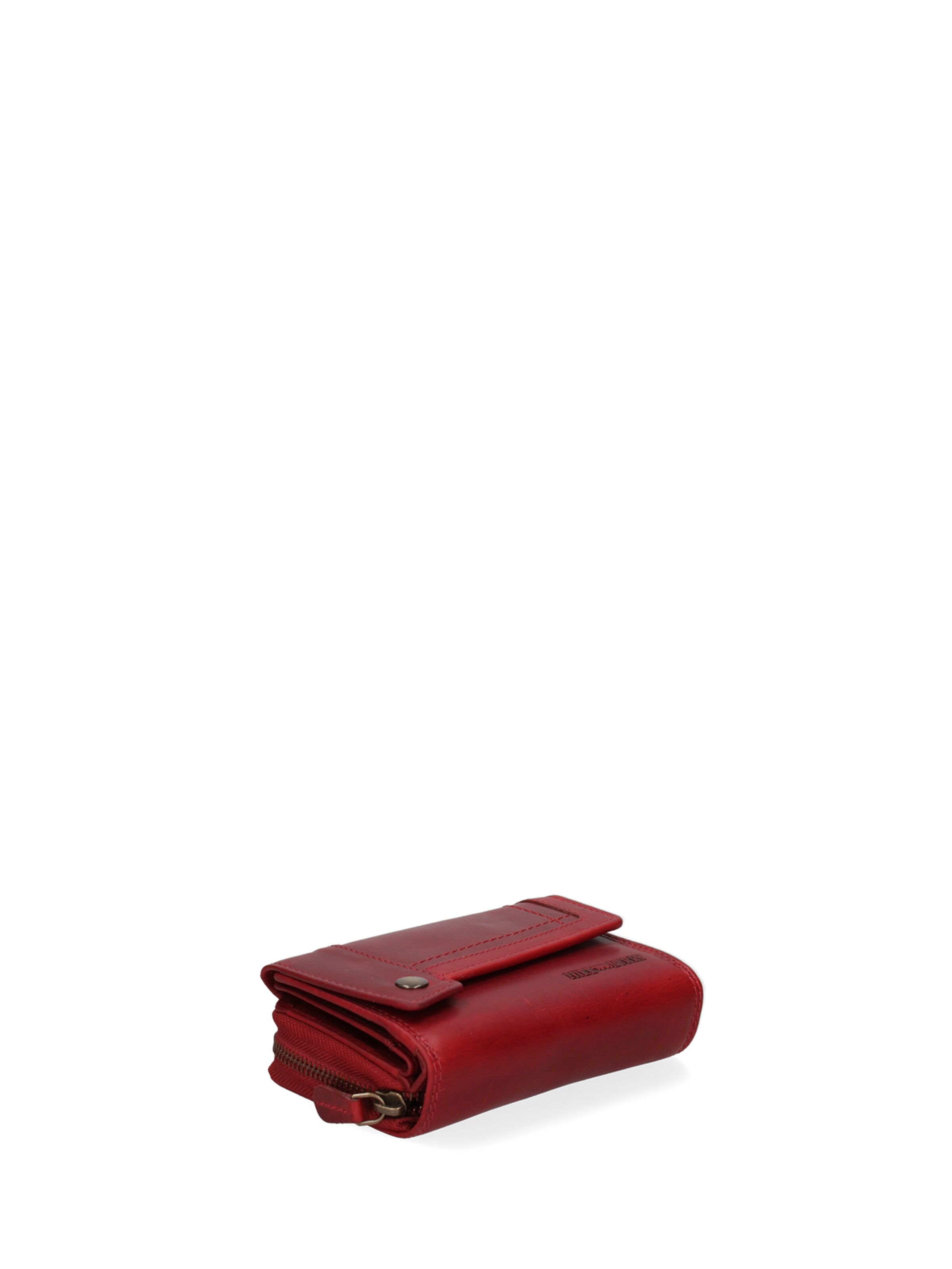 Portamonete 'Portafoglio Uomo Pelle Vacchetta Chiusura Magnetica Navy Hill Burry' di HILL BURRY in rosso