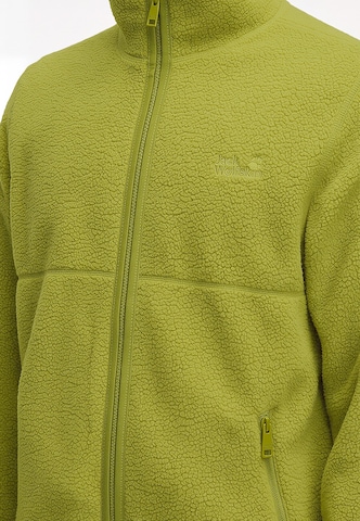 JACK WOLFSKIN Athletic Fleece Jacket in Green