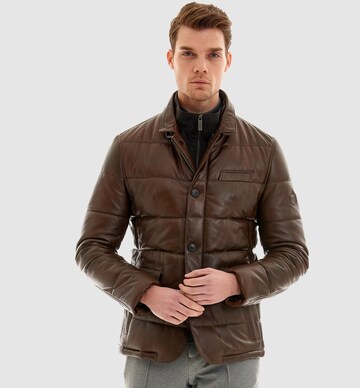 PIERRE CARDIN Winterjas in Bruin: voorkant