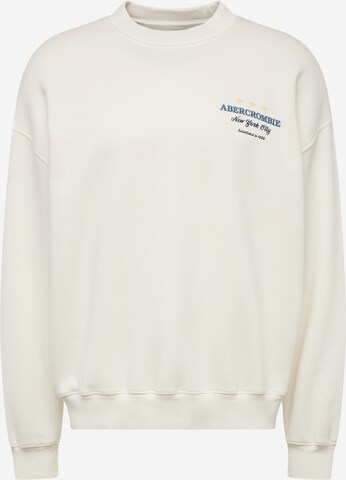 Abercrombie & Fitch Sweatshirt i vit: framsida