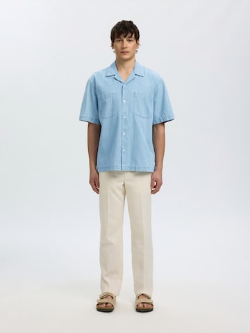 SELECTED Comfort fit Overhemd 'SLHRLXCARLO' in Blauw