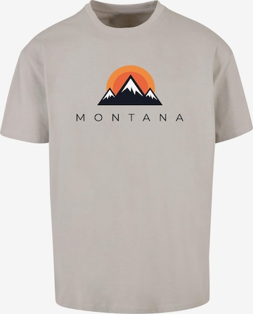 Merchcode Shirt 'Montana' in Grijs: voorkant