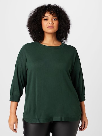 Fransa Curve Pullover 'PALMA' i grøn: forside