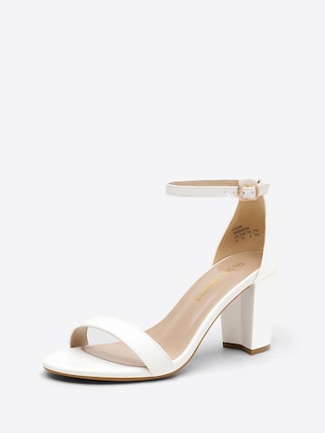 Dream Pairs Sandalen met riem 'Women's Chunky Block Heel Sandals, Open Toe Ankle Strap Dress Shoes' in Wit: voorkant