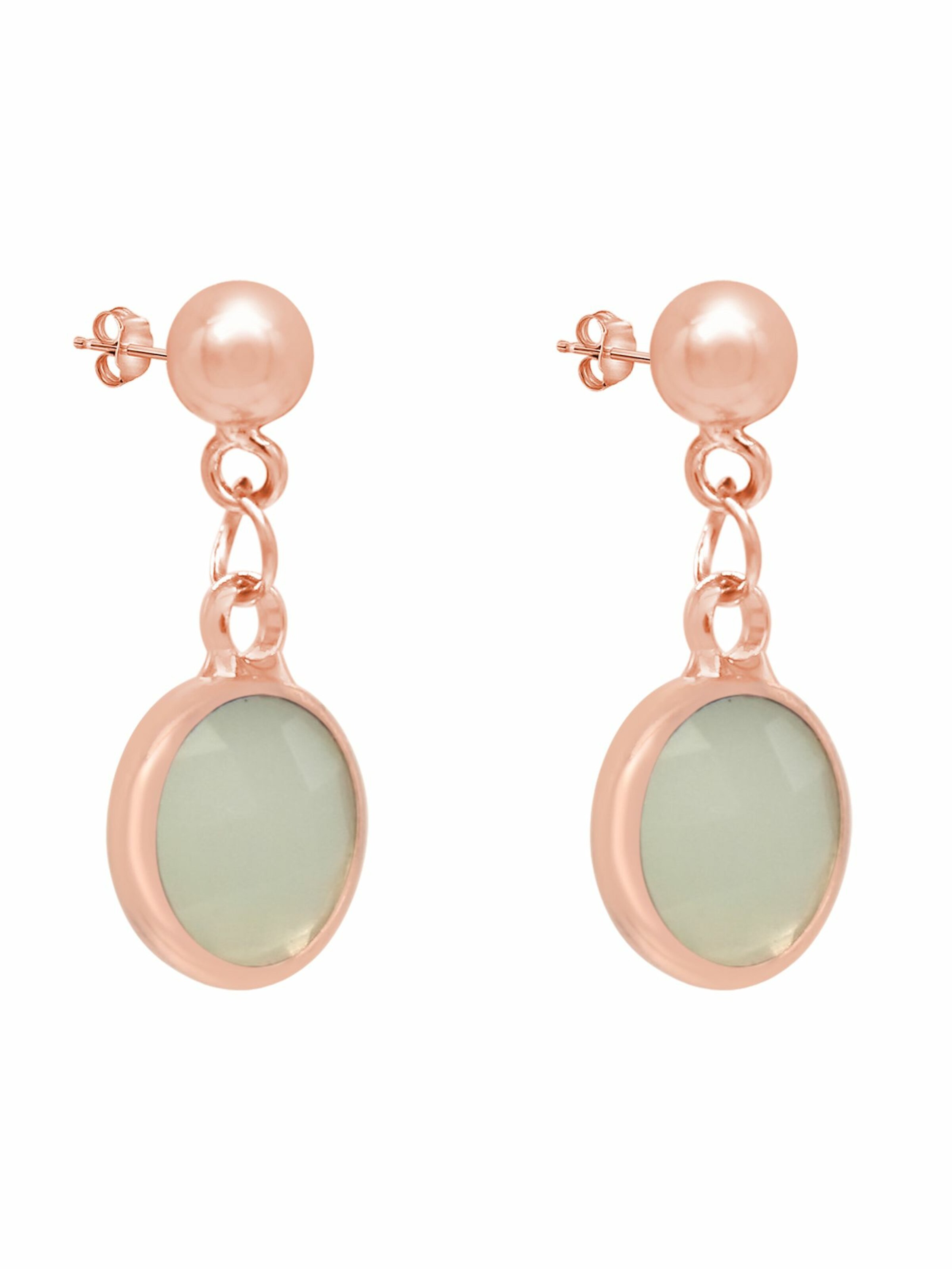 Gemshine Earrings 'CHALCEDON' in Gold