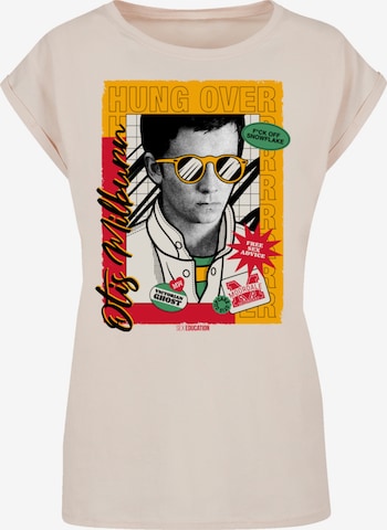 F4NT4STIC T-Shirt 'Sex Education Otis Hung Over Netflix TV Series' in Beige: Vorderseite