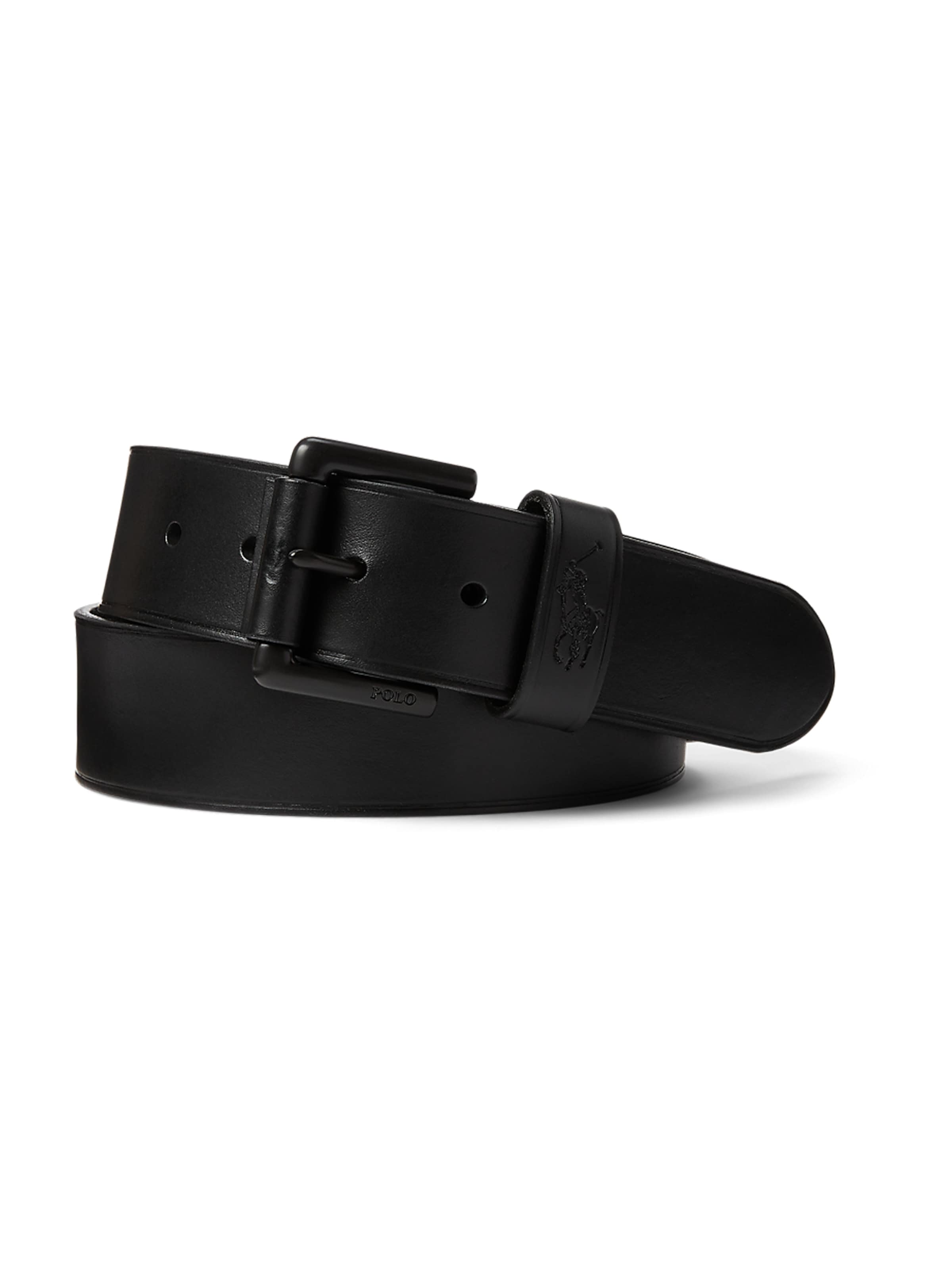 Ceinture Polo Ralph Lauren en noir : devant