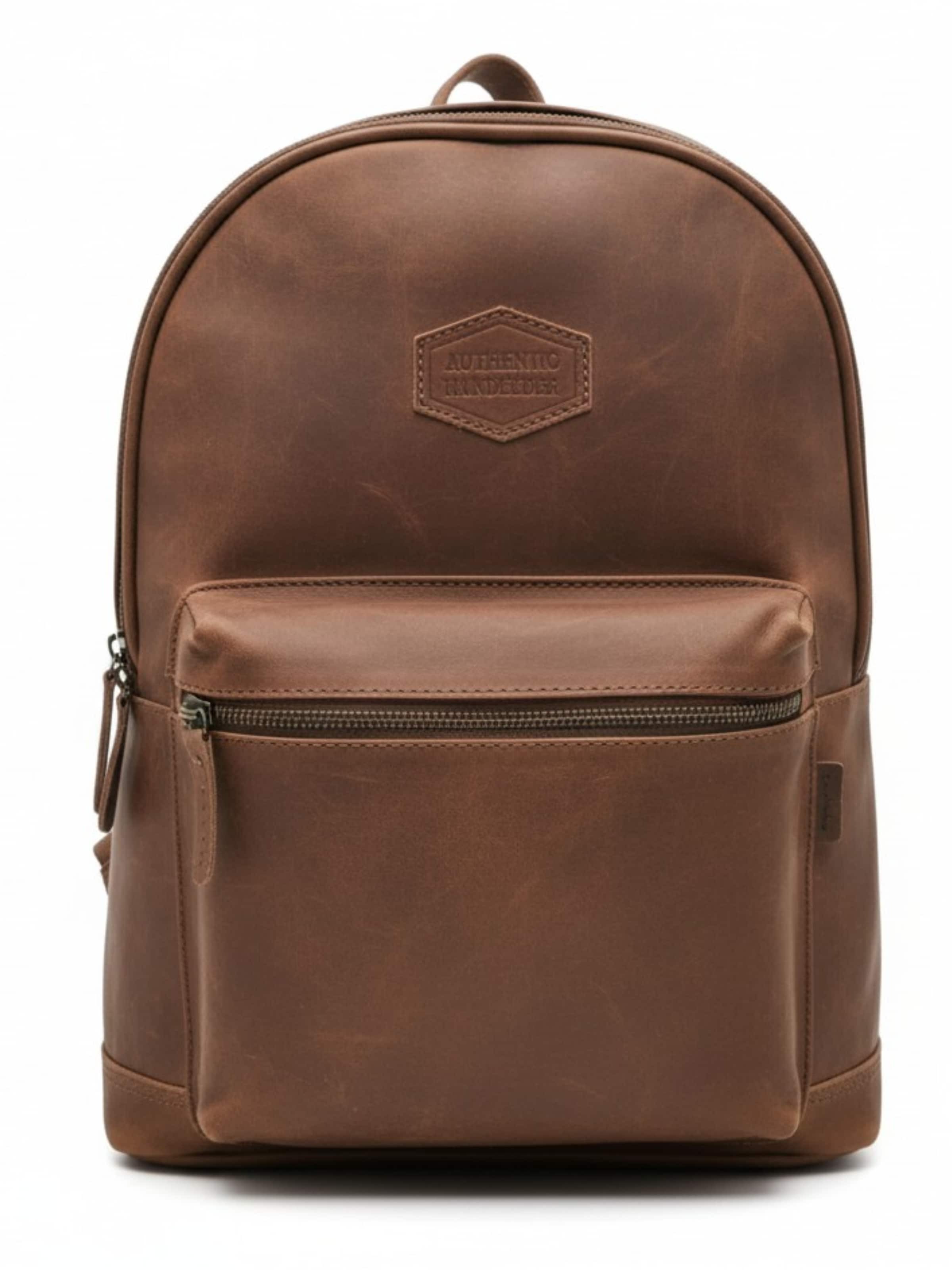 LANDLEDER Rucksack‌‌‌‌‌‌‌‌‌ in Braun: Vorderseite