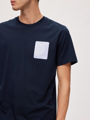 SELECTED HOMME T-Shirt 'Corey' in Blau