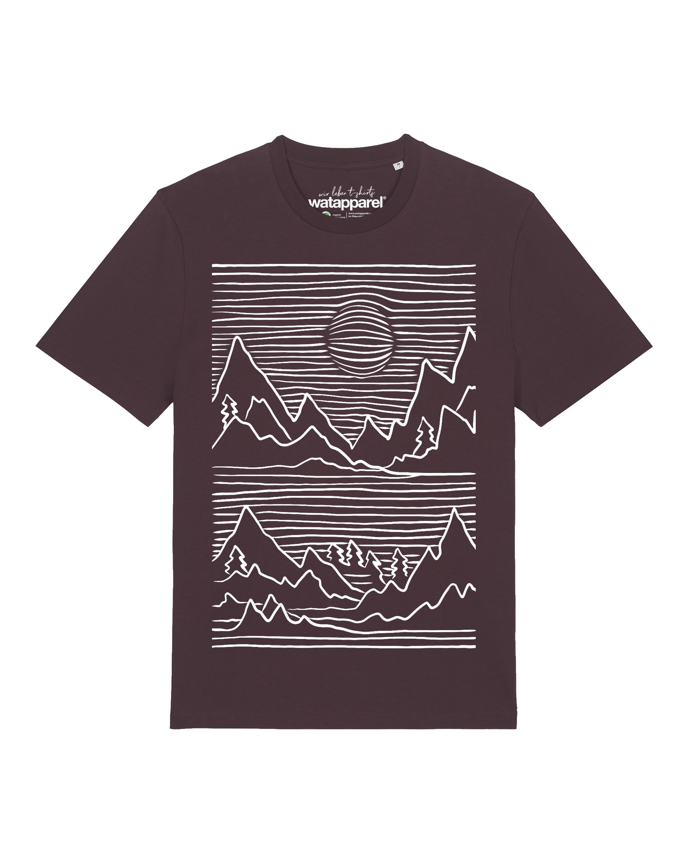T-Shirt 'Mountains' Watapparel en rouge : devant