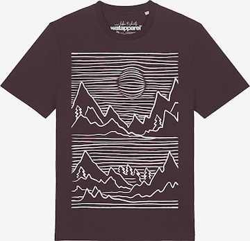Watapparel T-Shirt 'Mountains' in Rot: Vorderseite