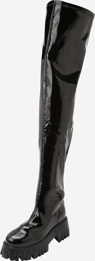 BUFFALO Škornji čez koleno | črna barva, Prikaz izdelka
