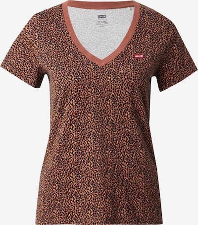 LEVI'S ® Majica 'Perfect V-Neck Tee' u smeđa / zeleno smeđa / crna, Pregled proizvoda