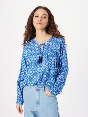 Zwillingsherz Blouse 'Yumi' in Blauw: voorkant