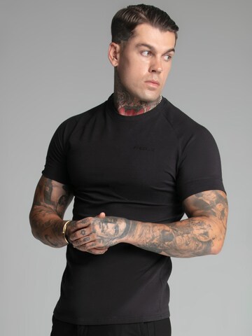 SikSilk Shirt 'Smart Tech' in Zwart: voorkant