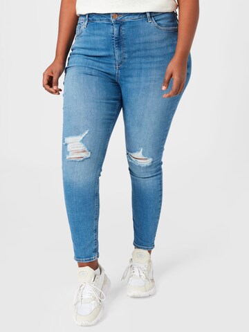 River Island Plus Skinny Jeans in Blauw: voorkant