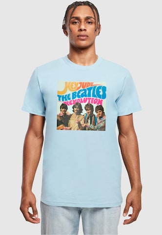 Merchcode Shirt 'Beatles - Album Hey Jude' in Blauw: voorkant