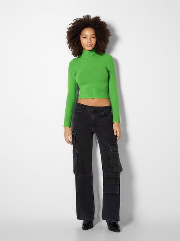 Pull-over Bershka en vert