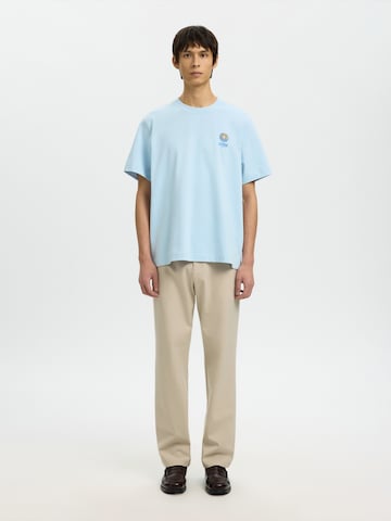 SELECTED T-shirt 'SLHMAX' i blå