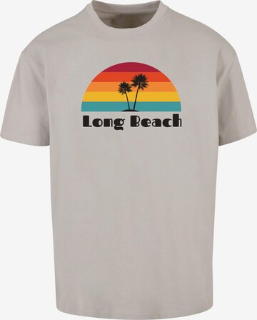 Merchcode Shirt 'Long Beach' in Grijs: voorkant