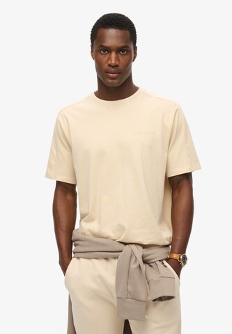 T-Shirt Superdry en beige : devant