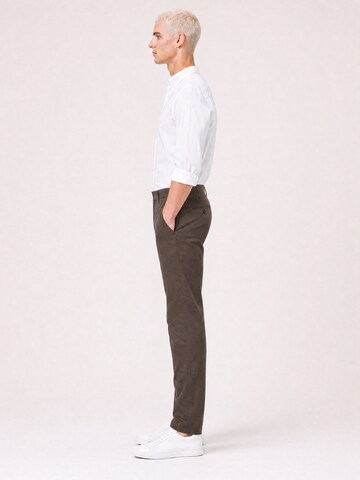 yazubi Slim fit Chino Pants 'Kyle' in Brown