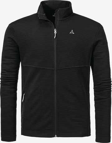 Schöffel Athletic fleece jacket ' Hiking CIRC Fleece Jk Style Smue MNS ' in Black: front