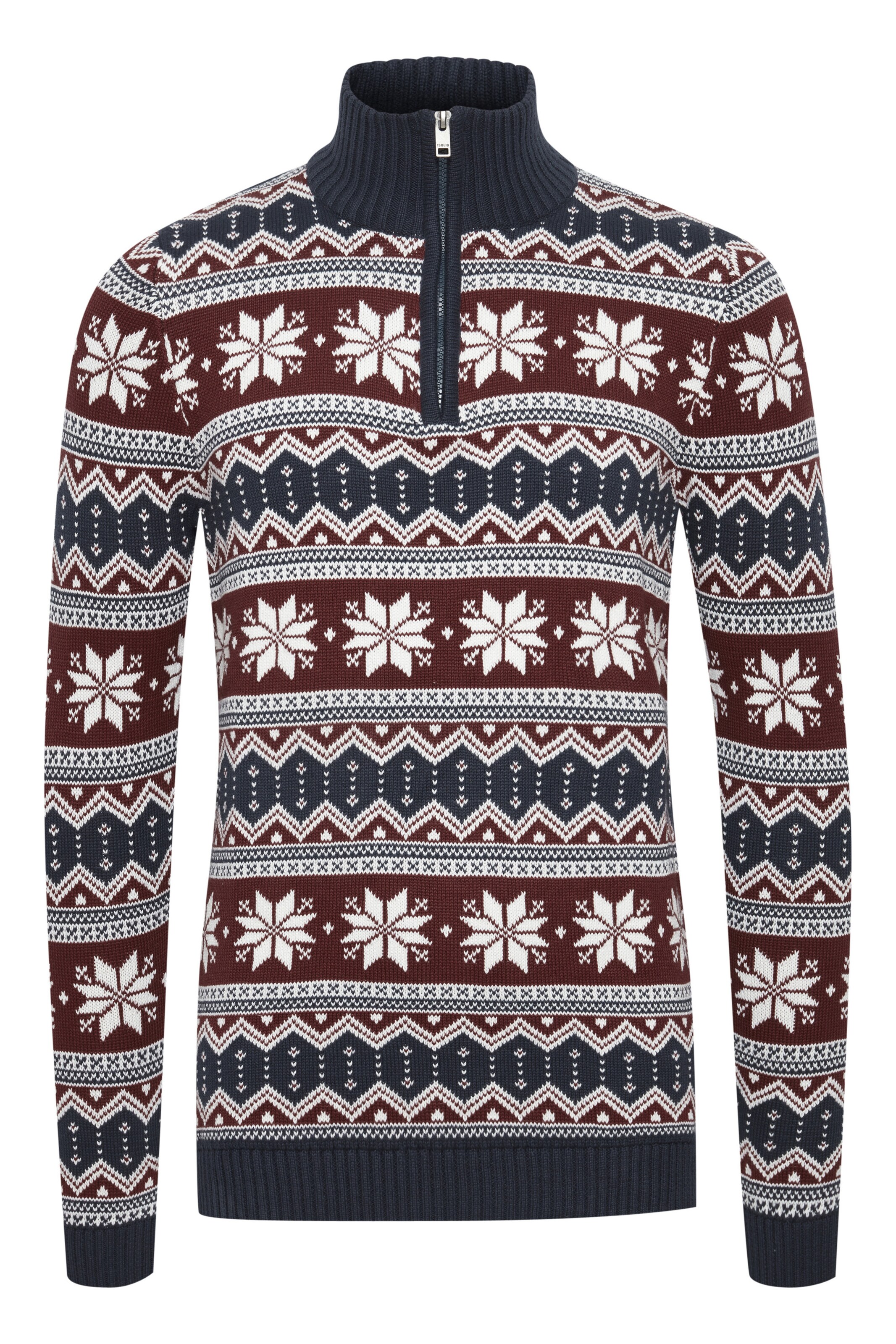 !Solid Trui 'Winoldo' in Blauw: voorkant