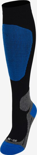 normani Sportkniestrümpfe in royalblau / graumeliert / schwarz, Produktansicht