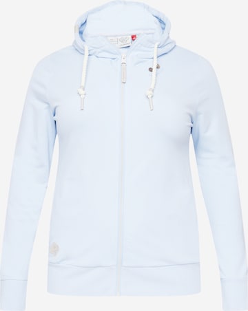 Ragwear Plus Zip-Up Hoodie 'Paya' in Blue: front