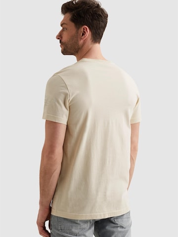 PME Legend T-shirt 'T-shirt with artwork on the chest pocket' i beige