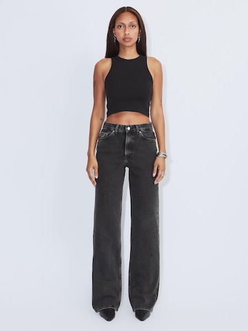 Dr. Denim Regular Jeans 'Echo High Straight' in Zwart